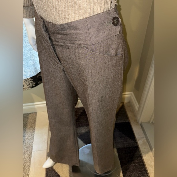Smart Set Pants Wide Leg Brown Trousers Cotton Classic Blend Women’s Size 9 - Picture 4 of 16